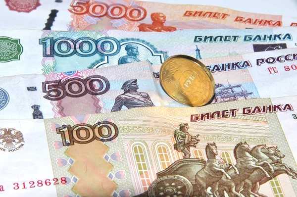 Русские рубли — стоковое фото