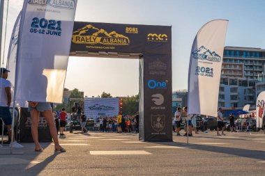 Vlore, Arnavutluk - 5 Haziran: Ralli Albania 2021 'in başlangıcı