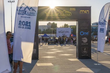 Vlore, Arnavutluk - 5 Haziran: Ralli Albania 2021 'in başlangıcı