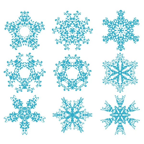 Ensemble de flocons de neiges2 — Image vectorielle