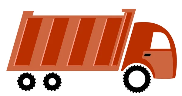 Big red truck — Stock Vector