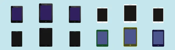 Набор Шаблонов Дизайна Иконок Смартфона Различными Моделями Векторная Иллюстрация Синем — стоковый вектор