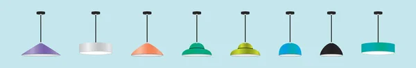 Set Von Hängenden Deckenkegel Lampen Moderne Vorlage Für Das Design — Stockvektor
