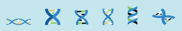 Набор Знаков Молекул Днк Генетических Элементов Иконок Современная Векторная Иллюстрация — стоковый вектор