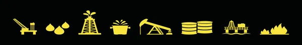 Значок Нефтяной Промышленности Нефтяной Бизнес Экспортер Природной Энергии Разрабатывающий Нефтегазовое — стоковый вектор