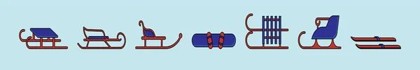 무리의 토보간이었습니다 아이콘은 모델로 템플릿을 디자인 합니다 배경에 분리되어 — 스톡 벡터