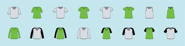 Sadu Oblečení Pro Muže Ženy Módní Styl Různých Modelech Moderní — Stockový vektor
