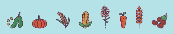 Kind Plants Cartoon Icon Design Template Various Models Modern Vector — Διανυσματικό Αρχείο