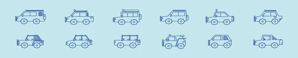 Conjunto Road Desenho Animado Ícone Modelo Com Vários Modelos Ilustração —  Vetores de Stock