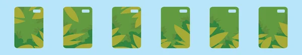 Set Phone Case Pattern Cartoon Icon Design Template Various Models — Stock Vector