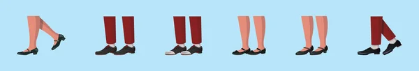 Set Tapschoenen Cartoon Pictogram Ontwerp Sjabloon Met Verschillende Modellen Moderne — Stockvector