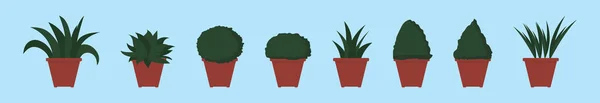 Conjunto Plantilla Diseño Icono Dibujos Animados Jardinera Con Varios Modelos — Vector de stock