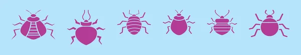 Σύνολο Του Προτύπου Σχεδιασμού Εικονίδιο Bedbug Κινουμένων Σχεδίων Διάφορα Μοντέλα — Διανυσματικό Αρχείο