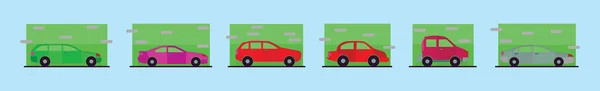 Набор Шаблонов Дизайна Иконок Автомобиля Различными Моделями Современная Векторная Иллюстрация — стоковый вектор