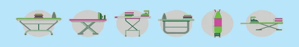 Çamaşırhane Elemanları Karikatür Ikonu Tasarım Şablonu Çeşitli Modeller Modern Vektör — Stok Vektör
