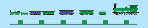 Conjunto Modelo Design Ícone Desenho Animado Caboose Com Vários Modelos — Vetor de Stock