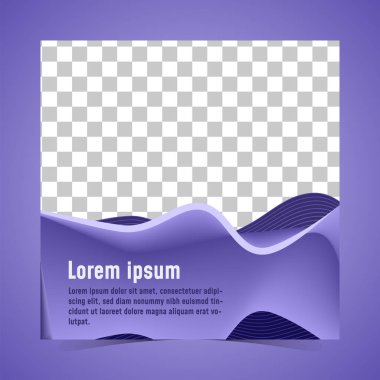 Sosyal medya şablonları. Sıvı konseptli bir şablon. Sosyal medya reklamları için düzenlenebilir şablon gönderileri. Bu şablon ayrıca moda ve spor temaları için de kullanılabilir. Eps 10