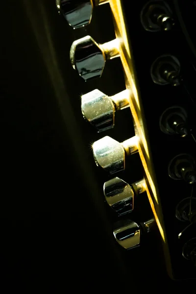 Electric Guitar Head Tuning Keys — Stock Photo, Image