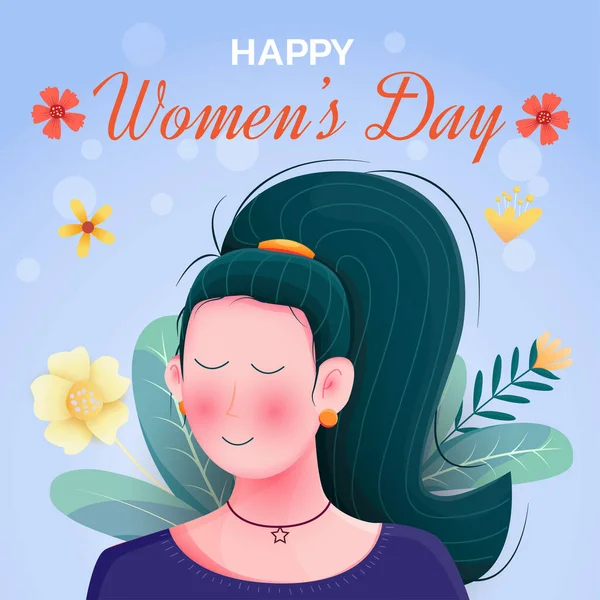 Flat Design International Women Day Illustration — Stock Vector