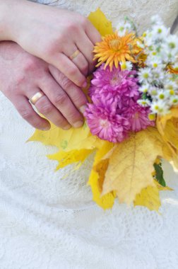 Çiçekli sonbahar kutlama