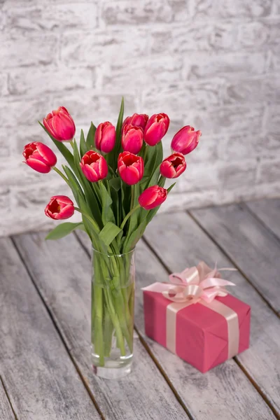 flowers, gift, tulips, background