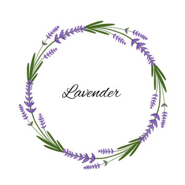 Elle çizilmiş yuvarlak çerçeve ile leylak çiçekleri, bir yazı için yer. Beyaz arka planda izole edilmiş. Davetiyeler, tebrik ve düğün kartları, kartvizitler, kıyafet baskısı, kırtasiye malzemeleri için mükemmel.