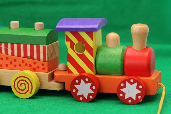 木制玩具火车 图库图片