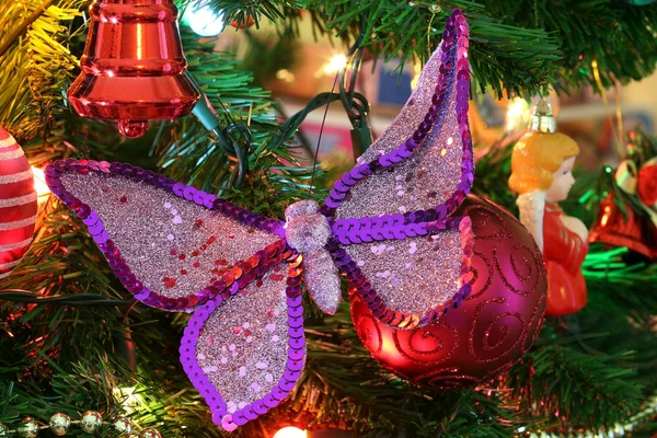 Christmas decorations - Butterfly — Stock Photo, Image