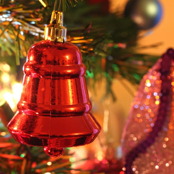 Christmas decorations - Red bell — Stock Photo, Image