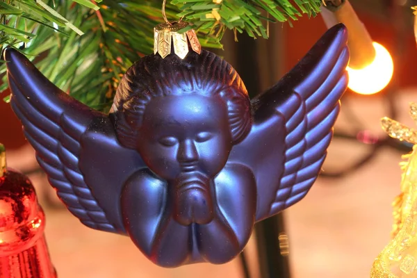 Christmas decorations - Blue angel — Stock Photo, Image