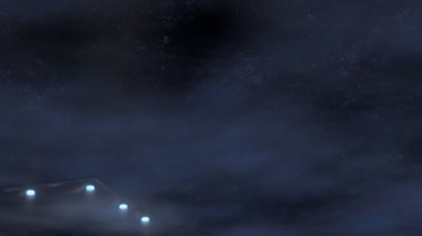 Geceleri korkutucu üçgen ufo bulutlar