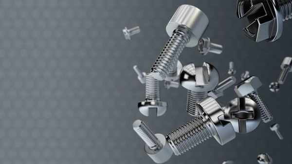 Cıvata ve vidalar metin için yer ile havadaki