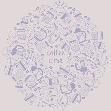 Kahve yuvarlak arka plan