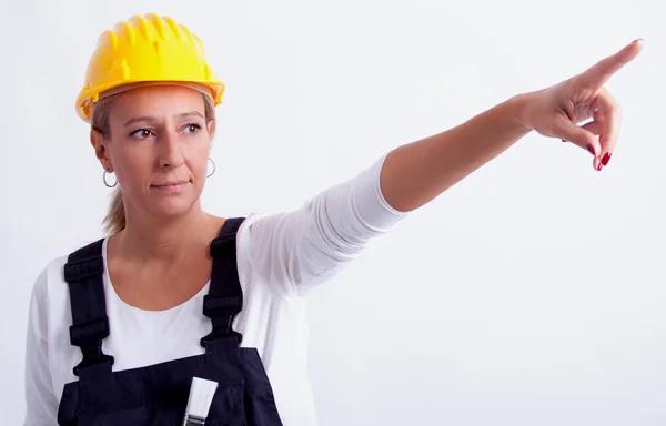 Female construction worker Stock Image