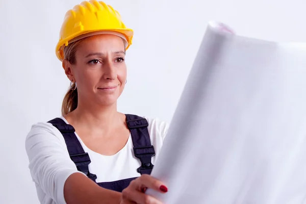 Female construction worker — Stock Photo, Image