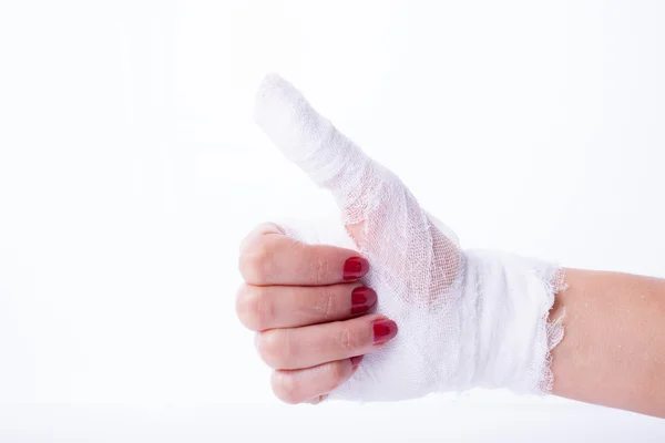 Bandage on a hand — Stock Photo, Image