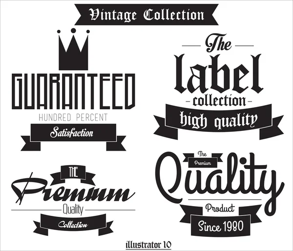 Ensemble vectoriel Vintage Label — Image vectorielle