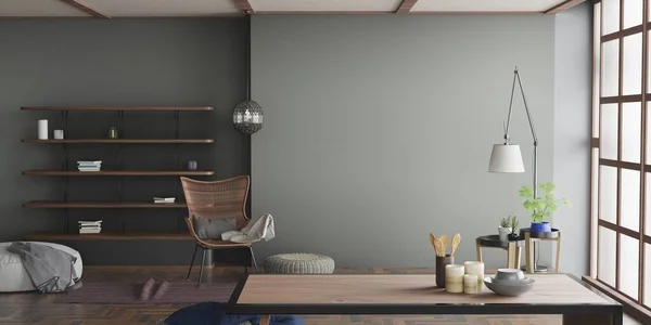 boş iç plan. 3d illüstrasyon