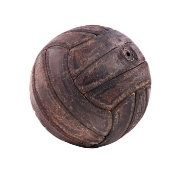 Vintage el yapımı deri futbol topu