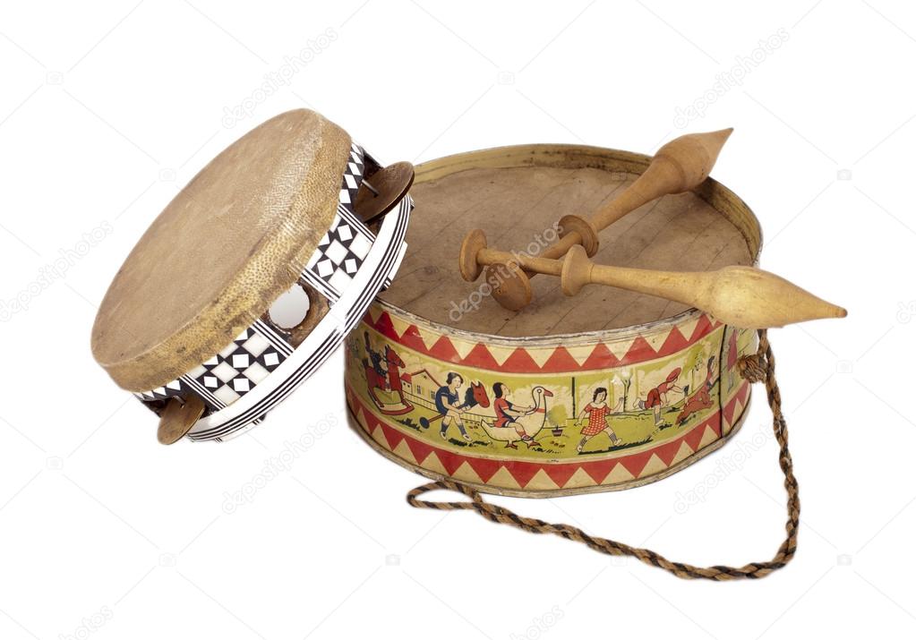 Tambourine and drum