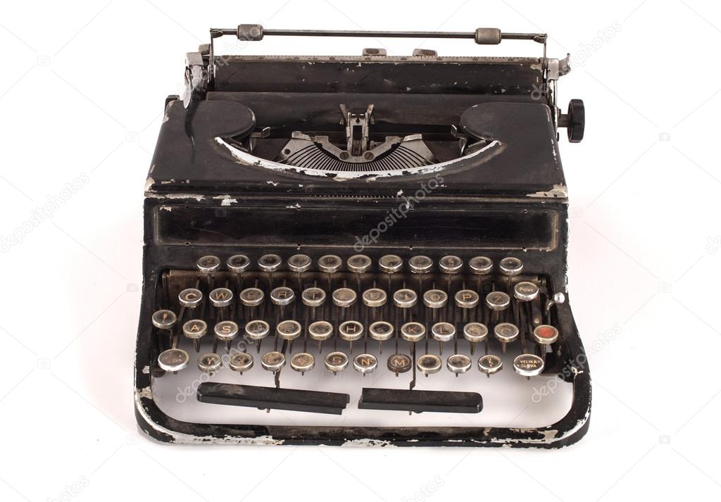 Old black vintage typewriter