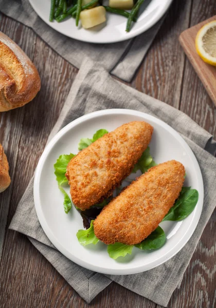 Panerad fiskfilé — Stockfoto