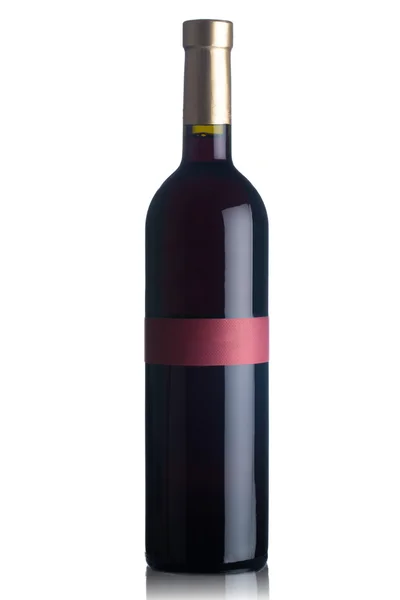 Red wine bottle isolated on white — Stock Photo, Image