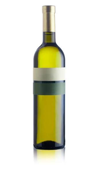 White wine bottle isolated on white — Stock Photo, Image