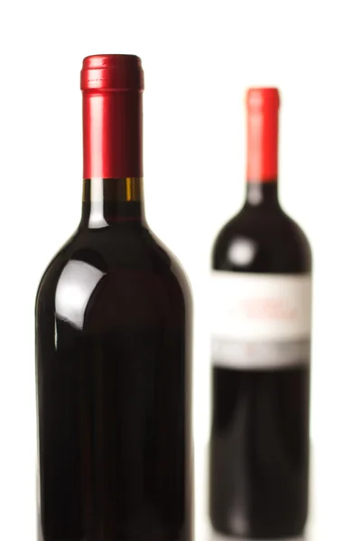 Two bottles of red wine — Stock Photo, Image