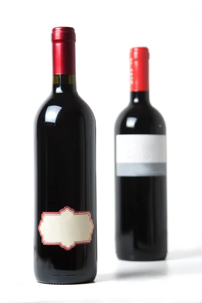 Two bottles of red wine — Stock Photo, Image