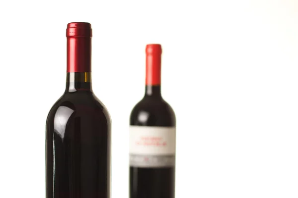 Két üveg vörösbor — Stock Fotó