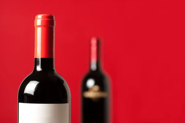 Two bottles of red wine — Stock Photo, Image