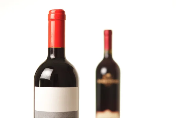 Two bottles of red wine — Stock Photo, Image