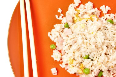 Sebze ve yumurta ile Çin pirinç